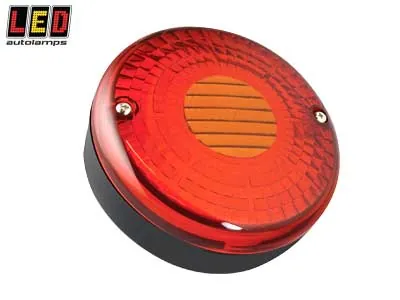 LED AUTOLAMPS Apaļš LED Aizmugures Lukturis (Bremzes-Gabarīts-Pagrieziens), IP67, 12-24V, 140mm