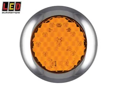 LED AUTOLAMPS Aizmugurējais LED Virzienrādītājs ar Hromētu Kronšteinu - 12-24V, ECE Sertificēts