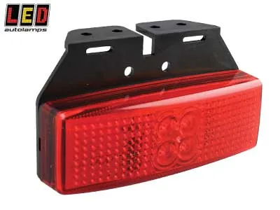 LED AUTOLAMPS Sarkans LED Sānu Gabarītu Lukturis ar Reflektoru, 12-24V, ECE/EMC Sertificēts