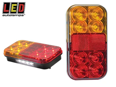 LED AUTOLAMPS Kompakts LED Aizmugurējais Lukturis 12V, IP67 Ūdensizturīgs, ECE Sertificēts