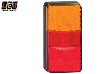 LED AUTOLAMPS Kvadrātveida LED Aizmugures Lukturis, 12-24V, IP67, 150x80mm ar 10m Kabeli