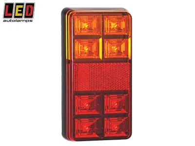 LED AUTOLAMPS Kompaktais LED Aizmugures Lukturis, IP67 Ūdensizturīgs, 12V, ECE Sertificēts - Stop, Pagrieziena un Gabarīta Funkcijas