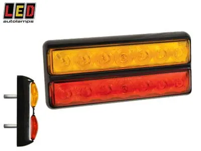 LED AUTOLAMPS Kvadrāta LED Aizmugurējais Lukturis 200x92mm, IP67 Ūdensizturīgs, 12V