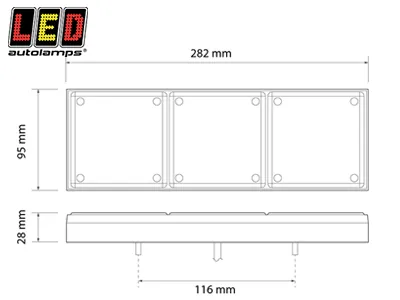 Universāls LED Aizmugurējais Lukturis - Bremžu, Pagrieziena, Atpakaļgaitas Funkcijas - 12-24V - Attēls 3