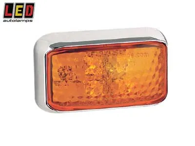 LED AUTOLAMPS Sānu Virzienrādītāji LED - Kompakti, Hromēti, ECE Sertificēti, 12-24V, IP67