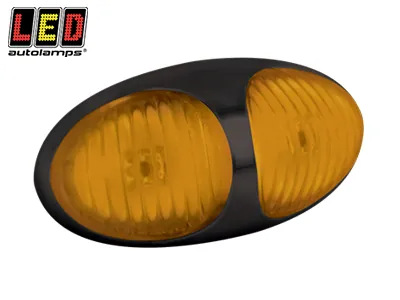 LED AUTOLAMPS Dzeltens LED Sānu Gabarītu Lukturis, Izliekts, 12-24V, ECE/EMC Sertificēts