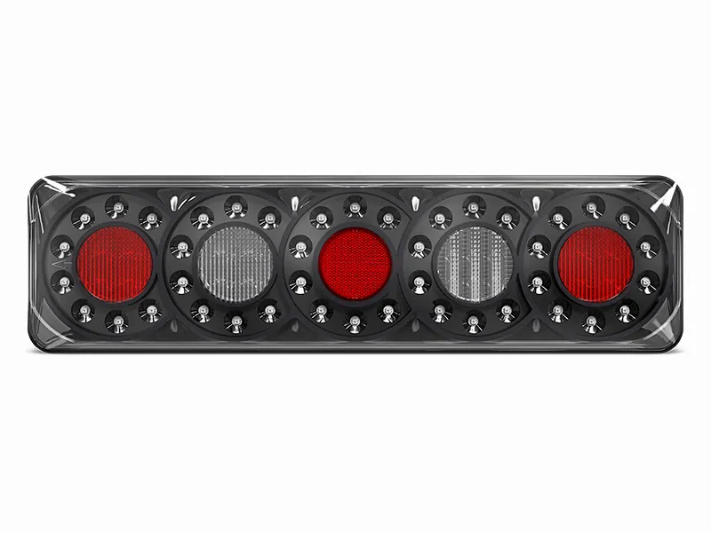 LED AUTOLAMPS Universāls LED Aizmugures Lukturis ar 6 Funkcijām, IP67, 12-24V, Kvadrāta Forma