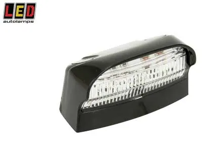 LED AUTOLAMPS Melns Numura Zīmes Apgaismojums 12-24V ar ECE Sertifikātu