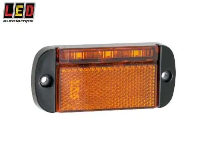 LED AUTOLAMPS Dzeltens Sānu Gabarītu Lukturis - 12-24V, Ultra Plāns 12mm, ECE Sertificēts