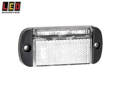 LED AUTOLAMPS Baltais LED sānu gabarītu lukturis 12-24V ECE sertificēts, ultra-plāns