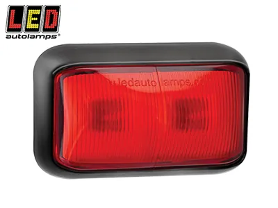 LED AUTOLAMPS Sarkans LED Sānu Gabarīta Lukturis ar Kompaktu Izmēru, 12-24V, ECE Sertifikāts