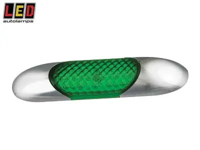 Led Autolamps LED Pakāpienu un Sliekšņu Apgaismojums ar Zaļu Lēcu, 12V, 16 LED