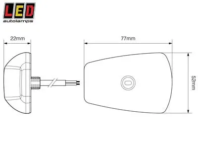 LED AUTOLAMPS LED Sānu Virziena Rādītāji (pāris) - 9-32V, ECE sertificēti, IP67 - Attēls 3