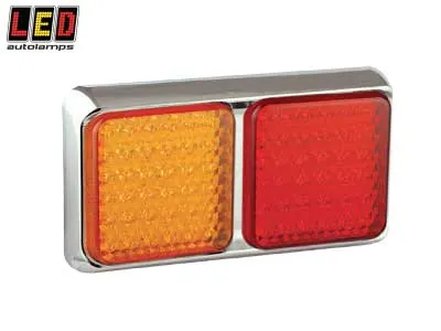 LED AUTOLAMPS LED Aizmugurējais Lukturis 188x100x28mm, 12-24V, IP67, Kvadrātveida