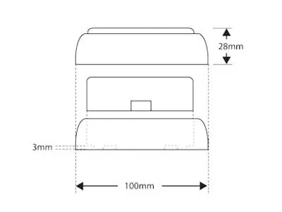 LED AUTOLAMPS Aizmugurējais LED miglas lukturis 12-24V, IP67 ar melnu stiprinājumu un ECE atbilstību - Attēls 3