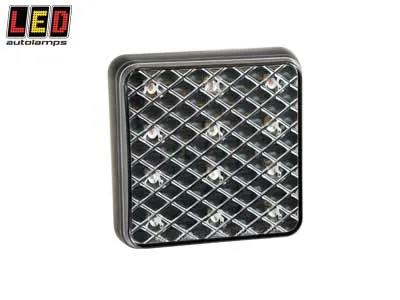 LED AUTOLAMPS Kvadrātveida LED Aizmugures Lukturis, 12-24V, IP67, ECE, Kombinētā Funkcija