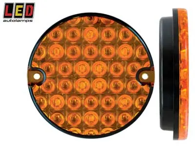 LED AUTOLAMPS Apaļais LED virziena rādītājs, ECE sertificēts, 12-24V, Ø95mm