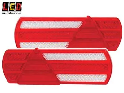 LED Autolamps LED Aizmugures Lukturi Piekabēm, Slaida Dizaina, 12-24V, ECE