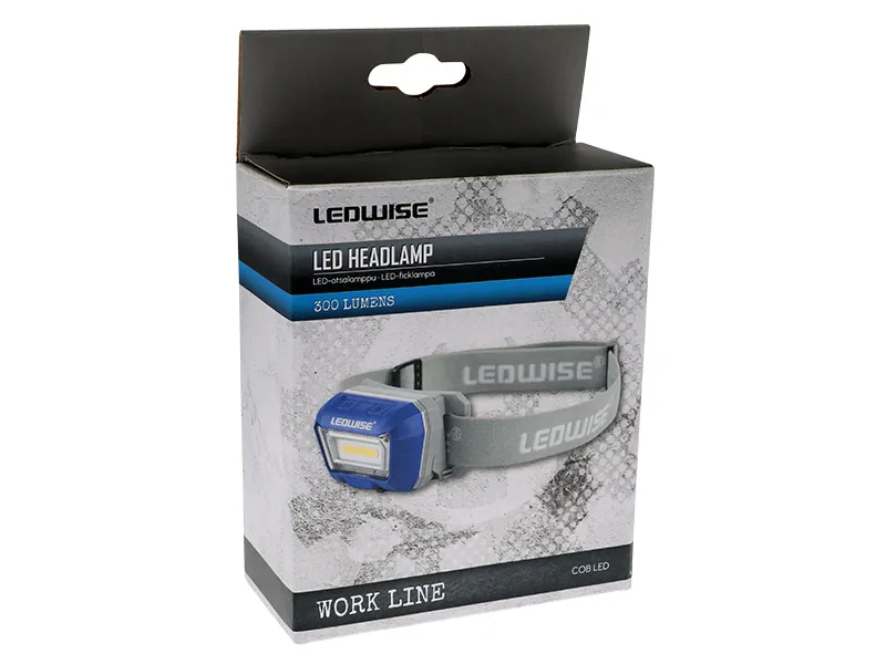 LEDWISE 300Lm LED galvas lukturis ar pretslīdes saiti, kustības sensors, LED galvas lukturis LEDWISE Workline ar kustību sensoru, USB-C, 300lm, IPX5 - Attēls 4