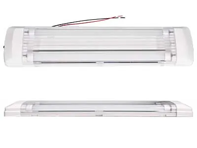 Baltais LED Salona Apgaismojums 2x4W, 24V, ar Slēdzi, Virsmontāžas Kvadrātveida Lukturis