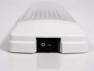 Baltais LED Salona Apgaismojums 2x4W, 24V, ar Slēdzi, Virsmontāžas Kvadrātveida Lukturis - Attēls 2