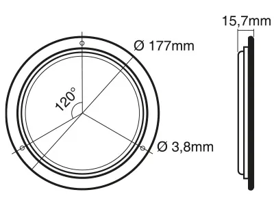 Autoline LED Salona Apgaismojums, Apaļš - 2594lm/1308lm, IP67, 12-24V, Ultra-Slim 15.7mm - Attēls 3