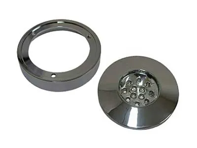 12V LED Salona Apgaismojums - Hromēts Apaļš 12 LED 1W Silti Balts 3400K