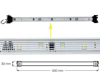 Universālā LED Salona Apgaismojuma Josla 600lm, 9-16V, Virsmas Stiprinājums, 500mm - Attēls 2