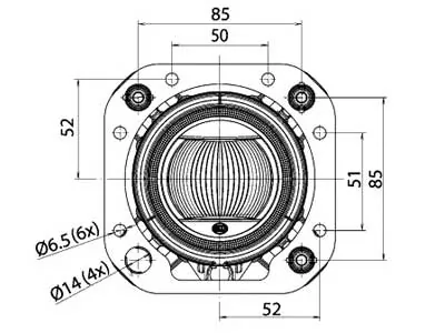 LED Priekšējais lukturis Ø90mm ar tālās gaismas, pozīcijas un dienas gaitas luktura funkciju, 12/24V, E1 3831 - Attēls 2