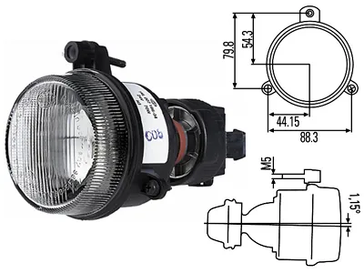 HELLA H3 Miglas Lukturis 24V - Profesionāls Priekšējais Apgaismojums Transportlīdzekļiem