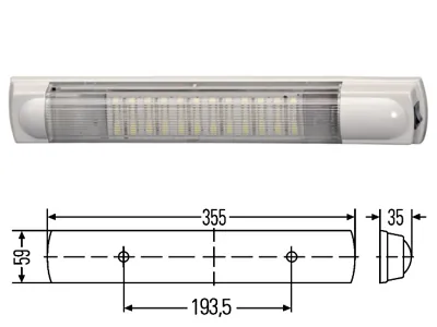 HELLA LED Salona Apgaismojums 24 LED, 7W, 4000K, 200Lux/1m, 10-31V