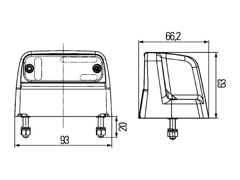 LED Numura Apgaismojums ar 2 LED Diodēm, ECE-R4 Sertificēts, 12-24V - Attēls 3