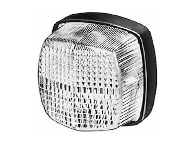 Baltais priekšējais marķiera/stāvgaismas lukturis 12/24V lauksaimniecības tehnikai un būvniecības mašīnām (SKU: 2PF004081007)