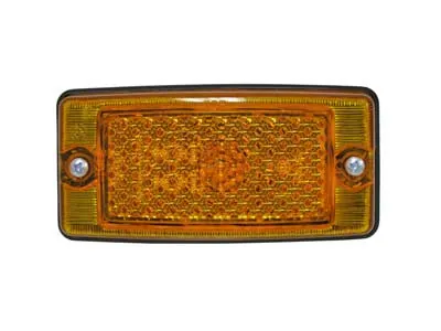 HELLA Dzeltens sānu gabarītu lukturis ar atstarotāju, BA15s, 124x61,5x45mm