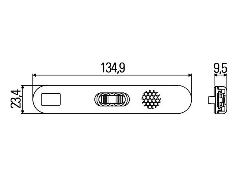HELLA LED Sānu Gabarītu Lukturi - 2PS009226017 ar IP5K9K Aizsardzību un 250mm Vadu - Attēls 2