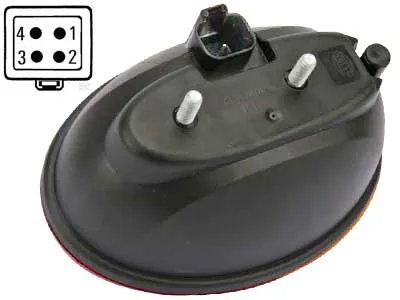 HELLA Aizmugurējais trīskameru lukturis 12V ar bremžu un pagrieziena rādītāju (P21/5W) - Attēls 3