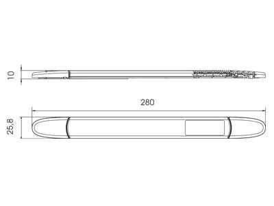 TALMU LED Bremžu Lukturis ar Sarkanu Lēcu un 10 LED - 12V, 3m vads, 280mm - Attēls 2