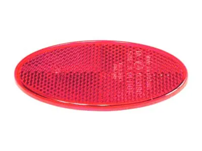 TALMU Sarkans Atstarotājs ar Līmējamo Stiprinājumu, ECE/SAE Sertifikāts, 100x50mm