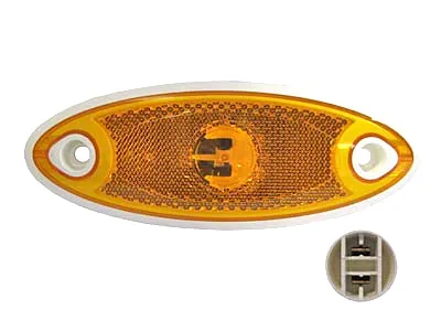 TALMU Dzeltens LED Sānu Gabarītu Lukturis ar Atstarotāju, 12V