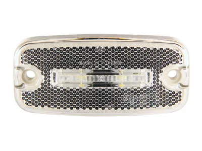 TALMU Baltais LED sānu gabarīta lukturis ar atstarotāju, 12V, ADR sertifikāts, 5m vads