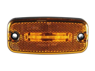 TALMU Dzeltens LED Sānu Gabarīta Lukturis ar Reflektoru, 24V, ADR Apstiprināts, 5m Vads