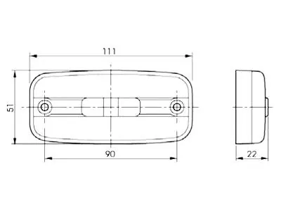 HELLA Baltais LED Sānu Gabarītu Lukturis 24V ar 10m Kabeli - Attēls 2