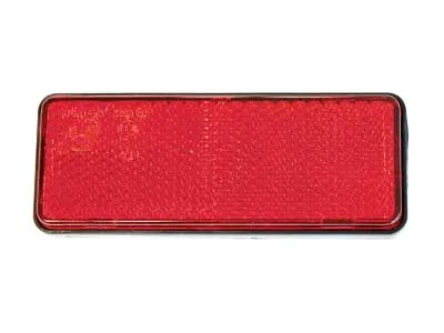 Sarkani auto atstarotāji (2 gab.) ar uzlīmes stiprinājumu, 37x95mm