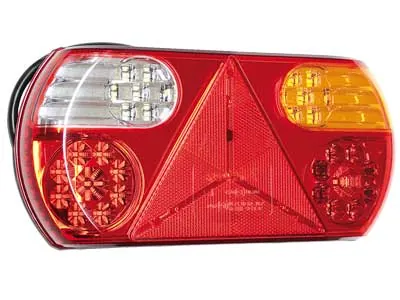 Daudzfunkcionāls LED aizmugurējais lukturis kravas auto piekabēm, 10-30V, IP67, ECE/EMC sertificēts