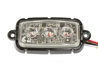 LED Horizontālā Signālgaisma ar 13 Mirgošanas Režīmiem, 12-24V, Dzintara Krāsa