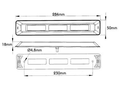 PROPLAST Mounting Housing Hromēts Korpuss PRO-CAN XL LED Aizmugures Lukturiem - Attēls 2