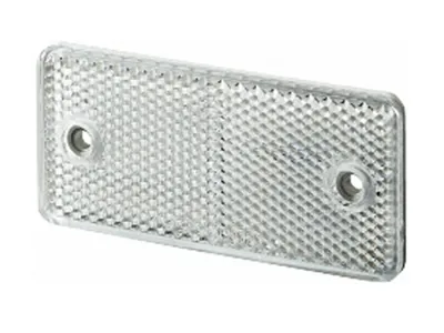 HELLA Atstarotājs - Caurspīdīgs reflektors ar 70mm skrūvēm, izmērs 44x94mm