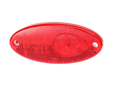 TALMU Sarkans LED Sānu Gabarītu Lukturis ar Atstarotāju, 12V, 2 LED, 5m Vads