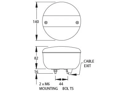 LED Atpakaļgaitas Lukturis 24V - Kompakts Diametrs 140mm ar ECE Reg 23.0 Sertifikāciju - Attēls 2