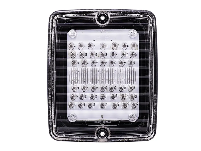 STRANDS IZE Taisnstūra LED Indikators ar Caurspīdīgu Lēcu - 24V, ECE Sertificēts, Polykarbonāta Korpuss